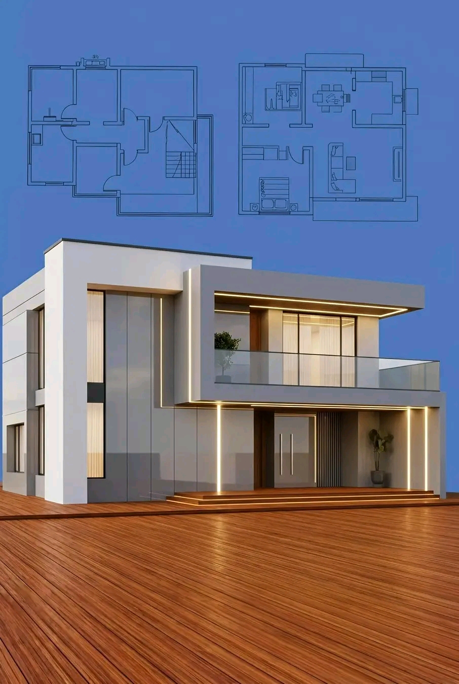 Two-Storey House with Floor Plans
