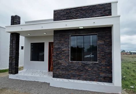 Stacked Stone Facade House